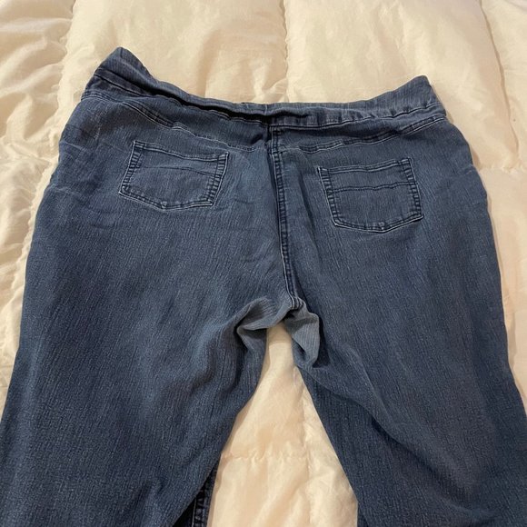 Westbound Woman Pull On Blue Denim Capri Size 22W - Picture 7 of 12